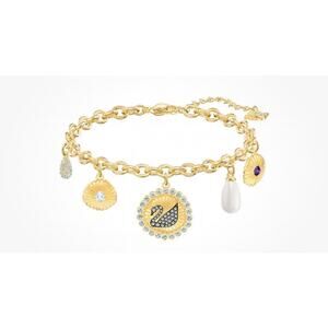 Swarovski Vintage Style Swan Charm Bracelet*Adjustable link*NEW in box